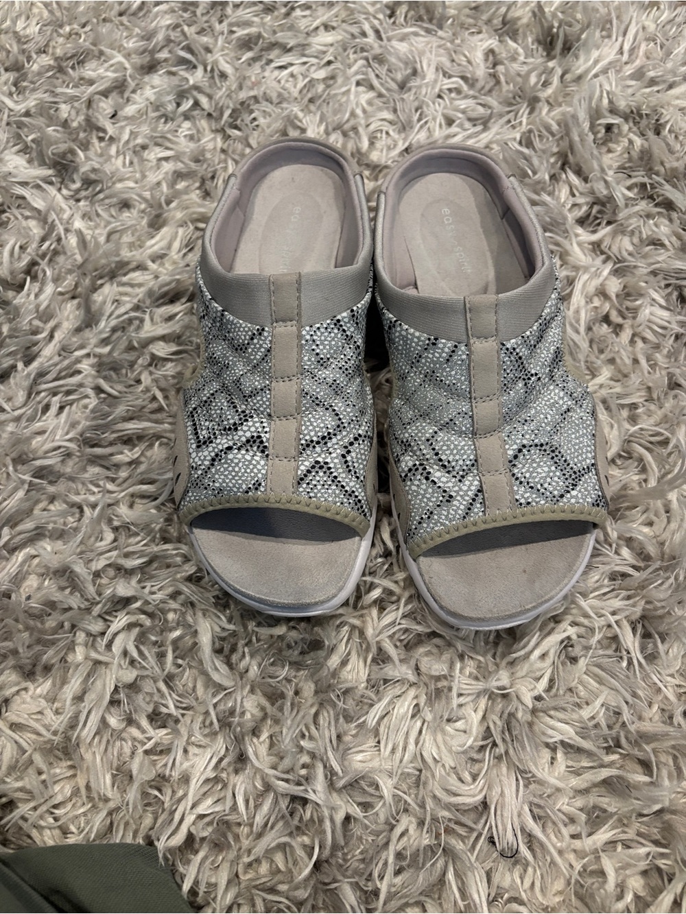 Easy Spirit Traciee Sandals in Silver Snake
Print Women Size 7.5